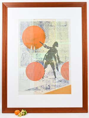 Harald Vlugt - Vaderland - Ingelijst - groot verkocht voor € 50!