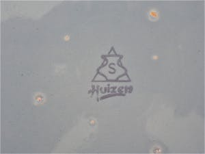 Niet of onleesbaar gesigneerd - Groot gaaf bord van Pottery Huizen kopen? Bied vanaf 1!