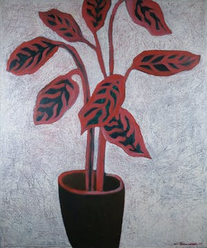 Marieke Thomassen - Acryl op doek, Plant (Groot) kopen? Bied vanaf 1!