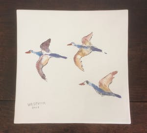 Maya Wildevuur - GROOT BORD “OP DE VLEUGELS” kopen? Bied vanaf 15!