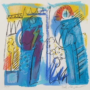 Frank Lengvenius - Zeefdruk, Onderweg - Ingelijst kopen? Bied vanaf 1!