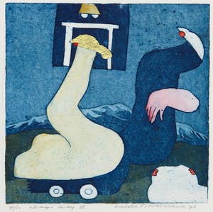 Michel van Overbeeke - Kleurenets met bladgoud, Always away III kaufen? Bieten Sie von 1!