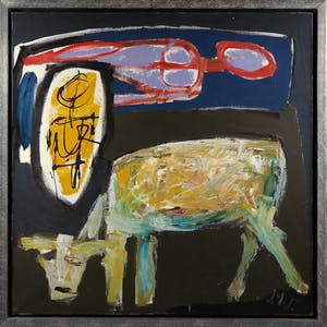 Martin van Wordragen - Olieverf op doek, Gouden kalf - Ingelijst (Groot) kopen? Bied vanaf 300!