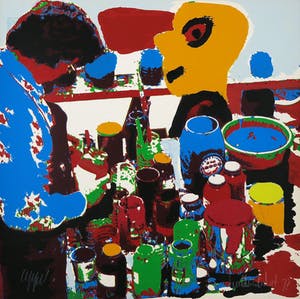 Karel Appel - Zeefdruk, Het Gele Hoofd kopen? Bied vanaf 1!