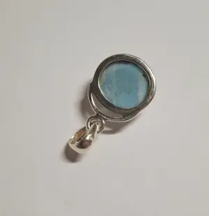 Nieuwe zilveren hanger met larimar kopen? Bied vanaf 50!