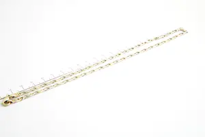 56 - Elegante 14krt gouden bi-color collier /  ketting - Infinity schakels/model kopen? Bied vanaf 510!