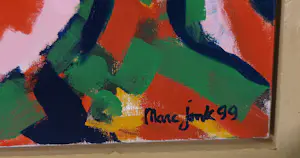Marc Jonk - Acryl op doek, Liggend naakt - Ingelijst kopen? Bied vanaf 250!
