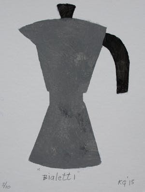 Klaas Gubbels - sjabloondruk: Bialetti - 2015 - oplage slechts 10 stuks kopen? Bied vanaf 295!