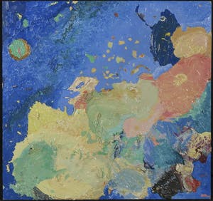 Niet of onleesbaar gesigneerd - Olieverf op paneel, Abstracte compositie kopen? Bied vanaf 1!