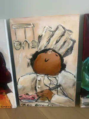 Theo Broeren - Drieluik “restaurant” kopen? Bied vanaf 150!