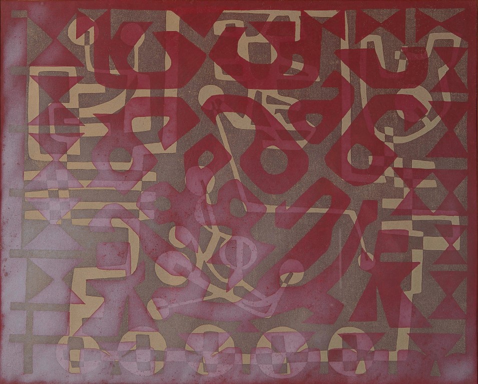 Antoinette Gispen - Compositie Persan - Monotype op papier - gesigneerd - BKR Amsterdam kopen? Bied vanaf 10!