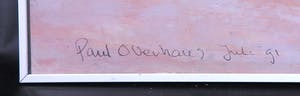 Paul Overhaus - Gouache, Breedstrand - Ingelijst kopen? Bied vanaf 1!