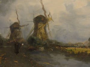 Adriaan Terhell - Adriaan C. Terhell (onder pseudo C. de Zeeuw): Aquarel Hollandse polderlandscha kopen? Bied vanaf 50!