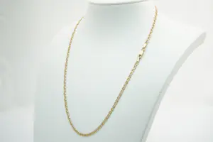 70 - Elegante 14krt gouden bi-color collier /  ketting - gefaseerd afgewerkt kopen? Bied vanaf 350!