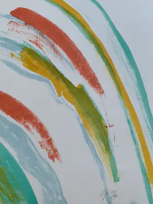 Hannes Postma - Kleurrijke litho 110/190 kopen? Bied vanaf 50!