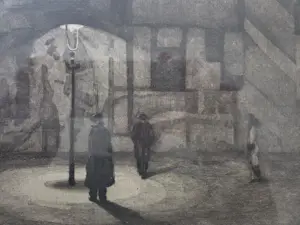 Arend Hendriks - Laurenskerk. Nacht met figuren. kopen? Bied vanaf 49!