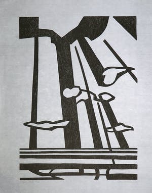 Paul Overhaus - Houtsnede op Japans papier, Zonder titel kopen? Bied vanaf 1!