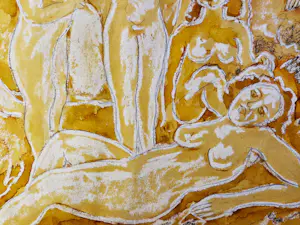 Jacobus Doeser - Bijzondere gem.techniek op papier "vrouwelijke naakten" gesigneerd kopen? Bied vanaf 60!