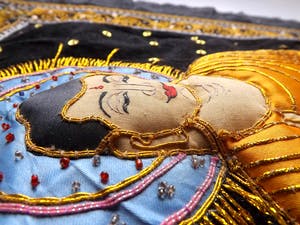 Curiosa - Tibetaanse Thangka met een kleurrijke Buddha van zijde kopen? Bied vanaf 1!