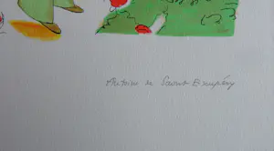 Antoine de Saint-Exupery - LOT 5 STUKS / LE PETIT PRINCE / KLEURLITHO / 40x31cm / DROOGSTEMPEL kopen? Bied vanaf 85!