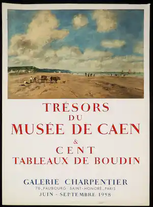 Eugene Boudin - Affiche - Tresors du musee de Caen -& cent Tableaux de Boudin verkauft für € 15!