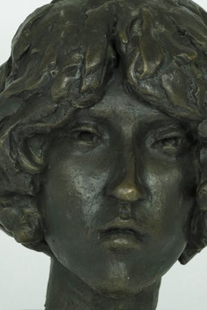 Karel Gomes - Bronzen beeld van hoofd van vrouw - ruim 22 kg kopen? Bied vanaf 695!