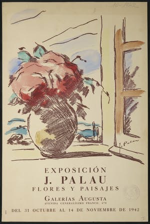 Joseph Palau Oller - Litho en aquarel, Twee tentoonstellingsaffiches kopen? Bied vanaf 20!