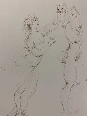 Leonor Fini - Des femmes et le chat kopen? Bied vanaf 25!