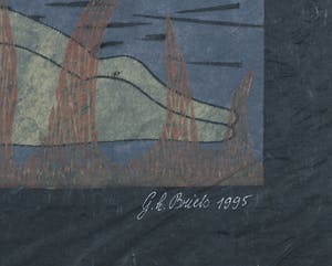 Geertje Briels - Houtdruk op geschept papier, Overlevering kopen? Bied vanaf 1!