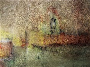 Niet of onleesbaar gesigneerd - Gesigneerde 1964 Pastel "Ochtendnevel - schepen in havenmond" kopen? Bied vanaf 10!