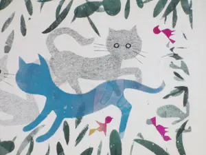 Frans de Jong - Drie katten - Sjabloondruk kopen? Bied vanaf 40!