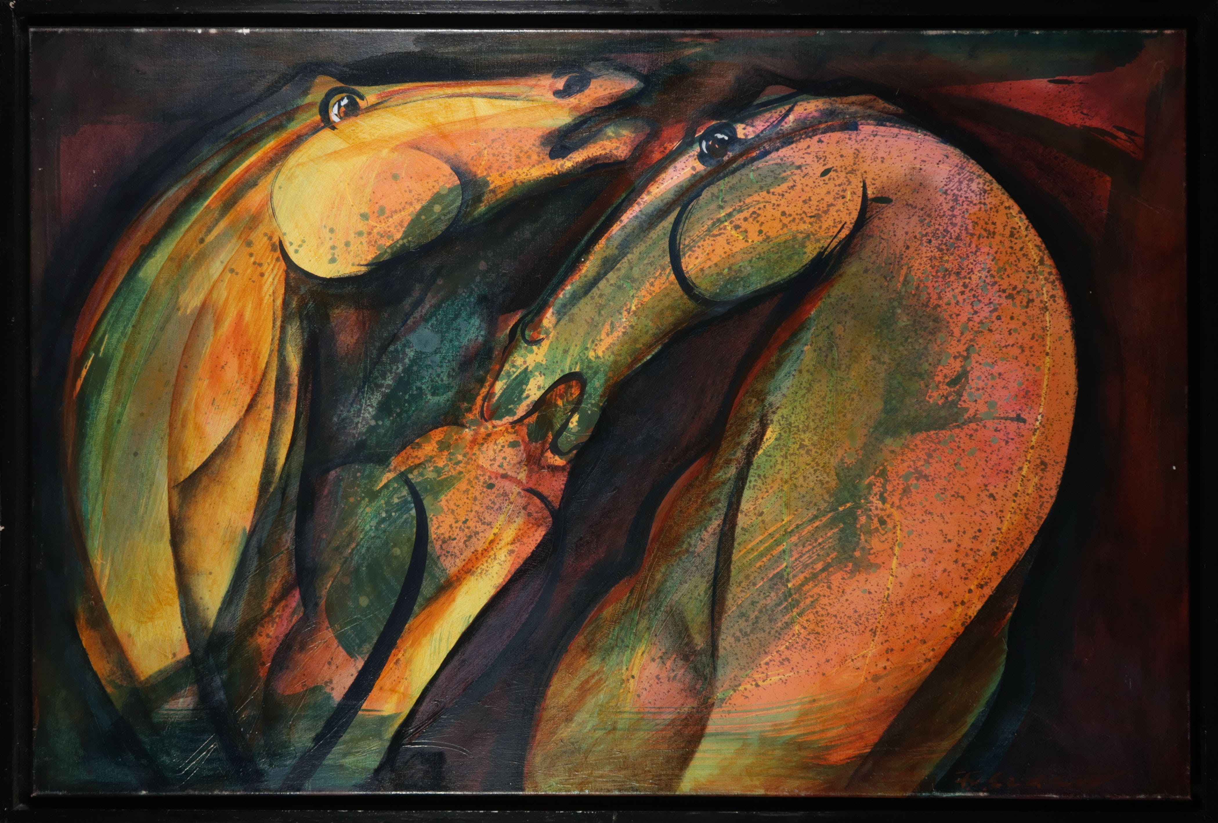 Frits van Eeden - Polygrafie op doek, Tweeling - Ingelijst (Groot) kopen? Bied vanaf 100!