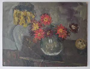 Jan Koster - Bloemen in vaas. Stilleven. kopen? Bied vanaf 49!