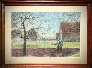 Leon Senf - Grote houtskooltekening kopen? Bied vanaf 249!