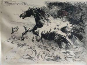 Jan Groenestein - C4889-1, Wolvenaanval kopen? Bied vanaf 75!