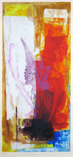 Piotr Konkel - Zeefdruk, Rising - Ingelijst (Groot) kopen? Bied vanaf 50!