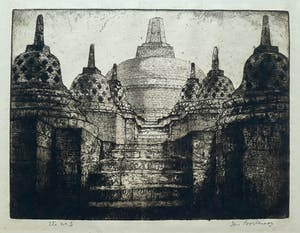 Jan Poortenaar - Boroboedoer, complete uitgave met 6 gesigneerde etsen kopen? Bied vanaf 250!