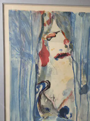 Kees van Bohemen - Vrouw tussen de gordijnen. kopen? Bied vanaf 199!