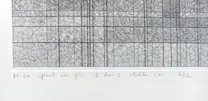 Paul van Gils - Geometrisch abstracte compositie, ets kopen? Bied vanaf 60!