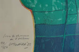 Corneille - handgesigeerde kleurenlitho | 'Sous le charme de l'oiseau' | 1982 (INGELIJST) kopen? Bied vanaf 550!