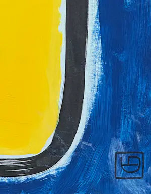 Gundi Falk - Große abstrakte Komposition auf Leinwand – 100 x 70 cm kopen? Bied vanaf 300!