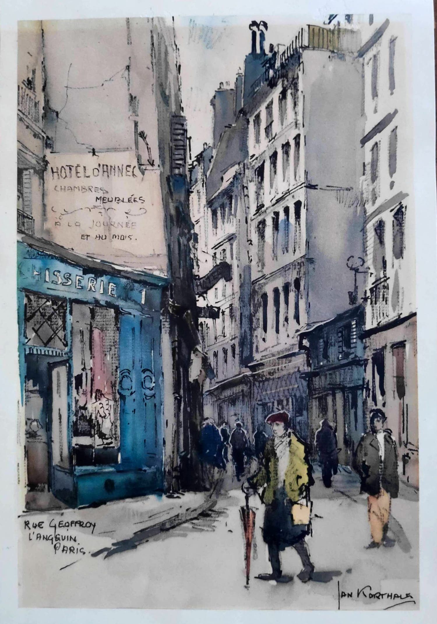 Jan Korthals - Rue Geoffroy L'Angevin Paris verkocht voor € 1!
