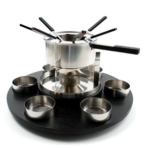 Arne Jacobsen - RVS en hout, Fondueset door Stelton Denemarken kopen? Bied vanaf 1!