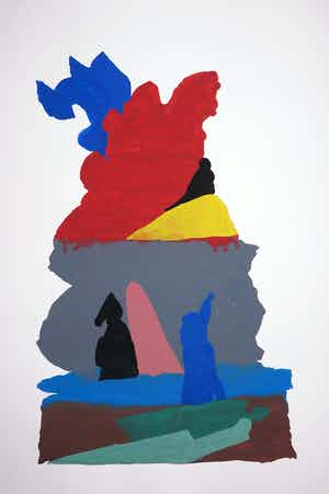 Henri Plaat - Gouache, Zonder titel (Groot) verkocht voor € 1!