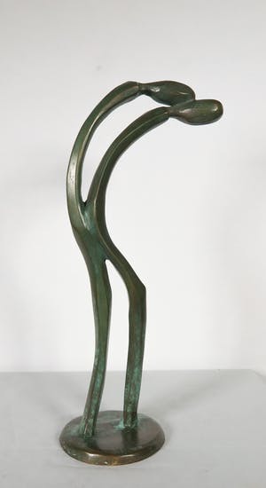 Brons (Onbekend) - Bronzen beeld van twee figuren kopen? Bied vanaf 1!