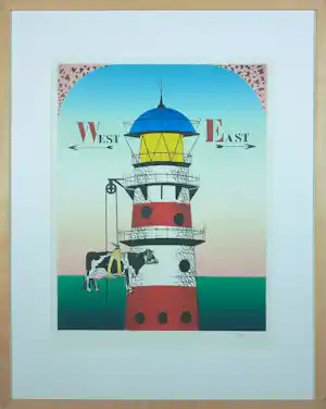 Helmut Böhm - Ets, West East- Ingelijst vendu pour 40€ !