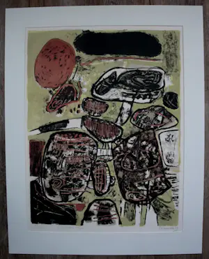 Corneille - Kleuren litho: Le soleil rouge - 1963 kopen? Bied vanaf 425!