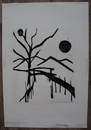 Herman Stammeshaus - Houtsnede - 1957 kopen? Bied vanaf 49!