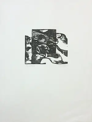 Ingo Regel - Houtsnede, Landschaft kopen? Bied vanaf 1!