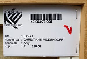 Christiane Middendorf - Lava, acrylverf op doek (netjes ingelijst) kopen? Bied vanaf 150!
